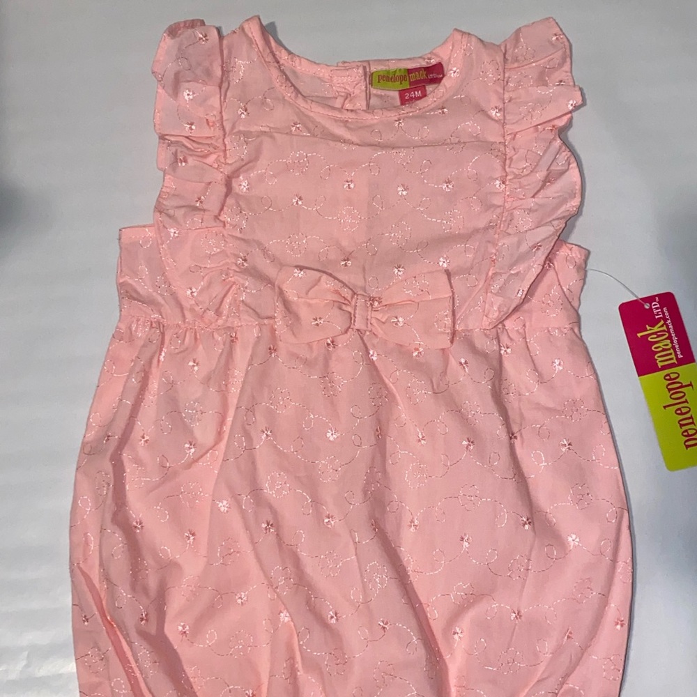Pink bubble romper NWT